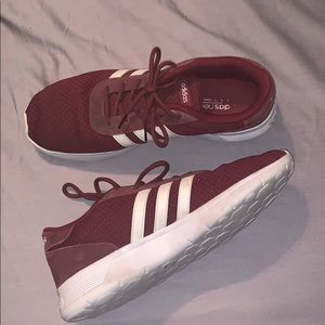 Adidas maroon athletic shoes